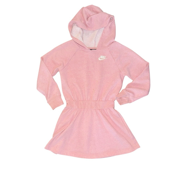 Nike Other - Girls Nike Hoodie Dress Size 6X Pink Beach cover metallic sparkly athletic